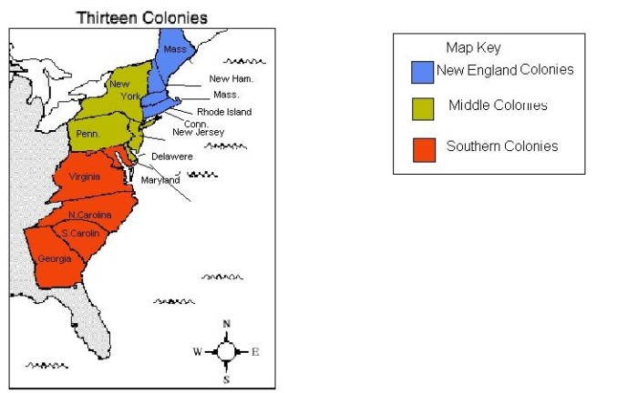 Great lakes 13 colonies map