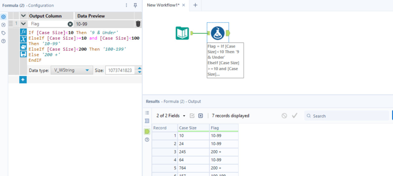 Invalid type in operator alteryx