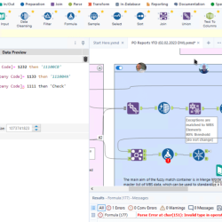 Invalid type in operator alteryx