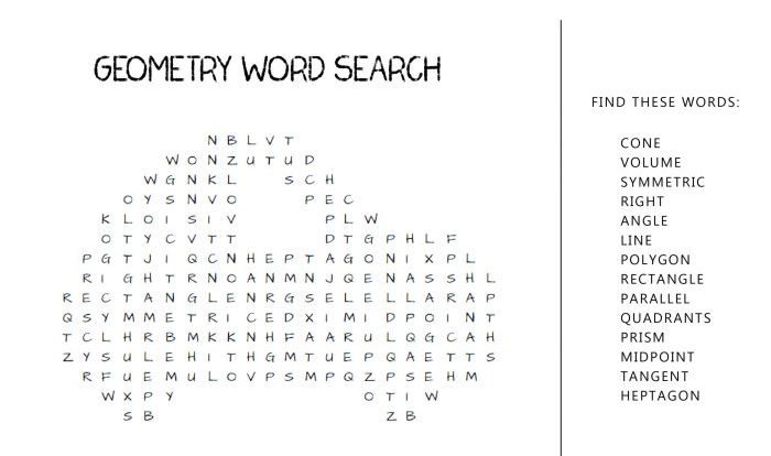 Basic tools of geometry word search answers