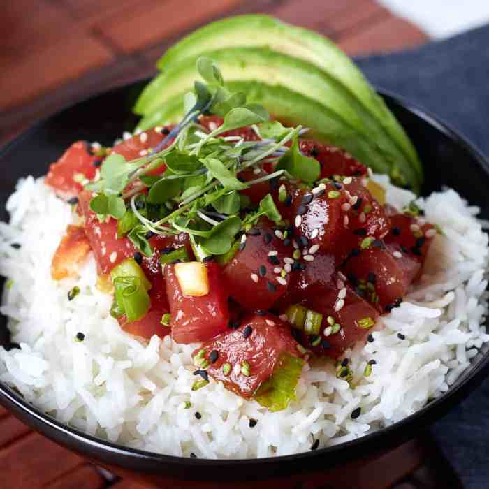 Ahi tuna poke bonefish grill