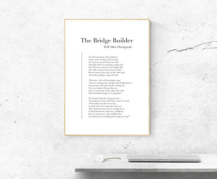 The bridge builder will allen dromgoole